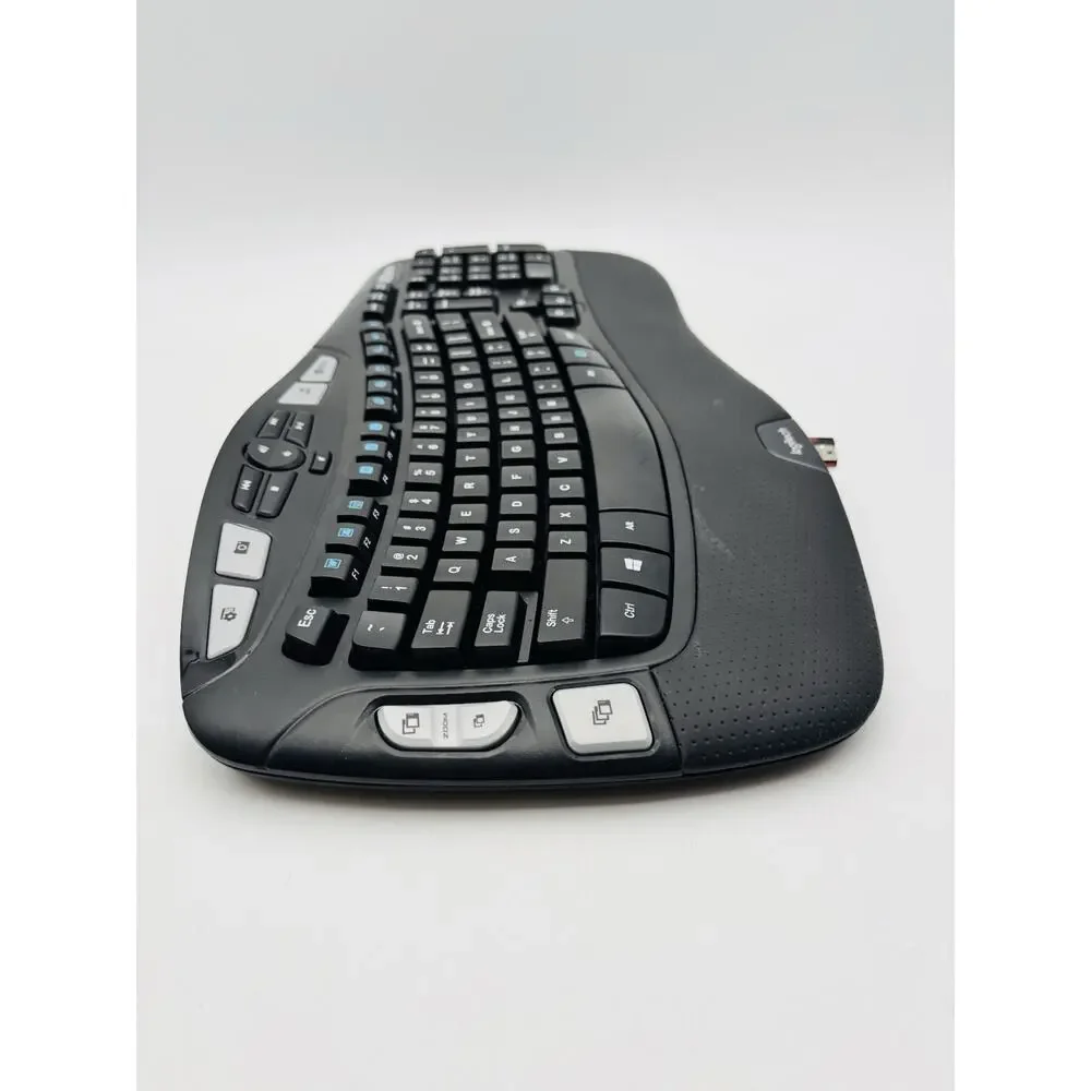 Logitech Wireless Comfort Wave Ergonomic Keyboard K350 - With Receiver/Dongle